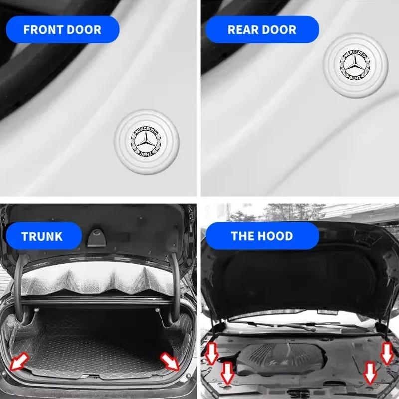 1/2/4Pcs Luminous Shock Absorber Car Door Silicone Anti Shock Pad for Mercedes Benz W212 W204 W211W168 W213 W205 W210 W108 W124 KIY7