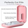2 In 1 Pill Splitter Small Tablet Divider Organizer Flip Cover Pill Cutter  Cuts Vitamins Tablets