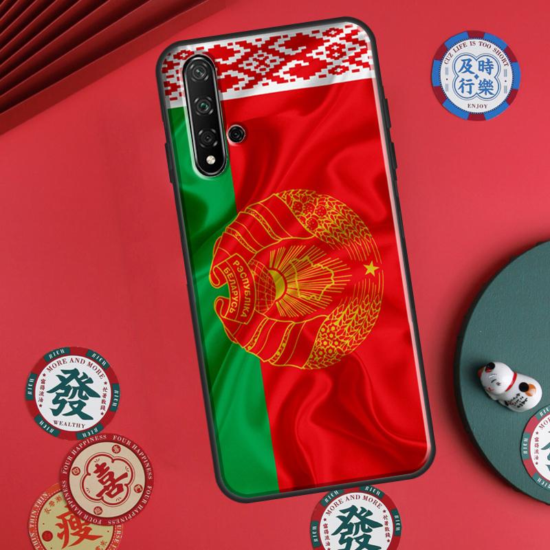 Чехол для Huawei P60 Pro P30 P40 Lite Nova 7i 8i 11i 12i 12s 10 9 SE Y90 Y60 Y70 Y72 Y61 Y91 с флагом и гербом Беларуси