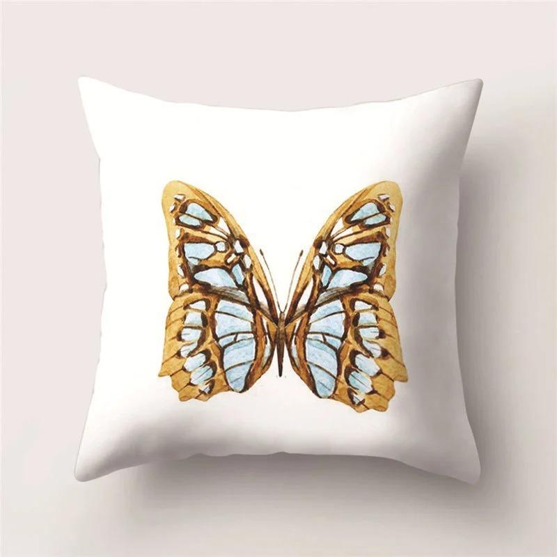 Colorful Butterfly Print Pillowcase Car Ornaments Office Living Room Home Pillowcase