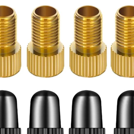 1 комплект адаптера клапана Presta и колпачков для велосипедных покрышек. Преобразуйте Presta в французский язык в США для накачивания шин для стандартного насоса и герметичного адаптера клапана.