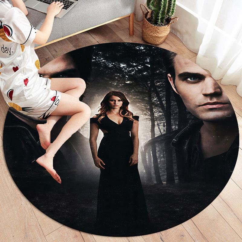 The Vampire Round Area Rug,Carpet Rug for Living Room Bedroom Sofa Playroom Decor,Non-slip Floor Mat