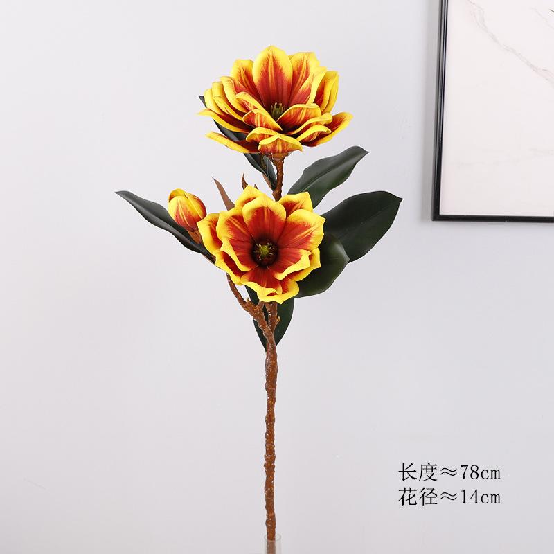3D feel cotton magnolia flower home photography decoration flower soft wedding ornament fake flower