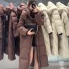 Высококачественная женская куртка-пуховик длиной до колена с утолщенным белым утиным пухом Pinghu, куртка-пуховик прилив