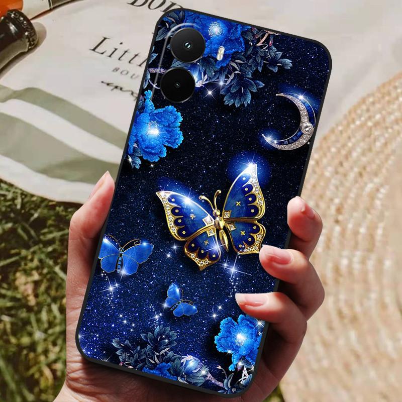 Для Xiaomi Poco M7 4G Чехол Силиконовая Задняя Крышка Чехол для Телефона для Poco M7 Plus Чехлы Мягкий Бампер чехол M 7 Plus PocoM7 4G Ударопрочный