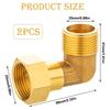 Pack Of 2 Sturdy Brass Materials 90 Degree Point Fitting 3/4 Inch Male To Female Thread For Water Installations