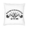 Подушка с логотипом Powerhouse Gym Наволочка для дивана Гостиная Бодибилдинг Фитнес Квадратная декоративная наволочка 40x40 см