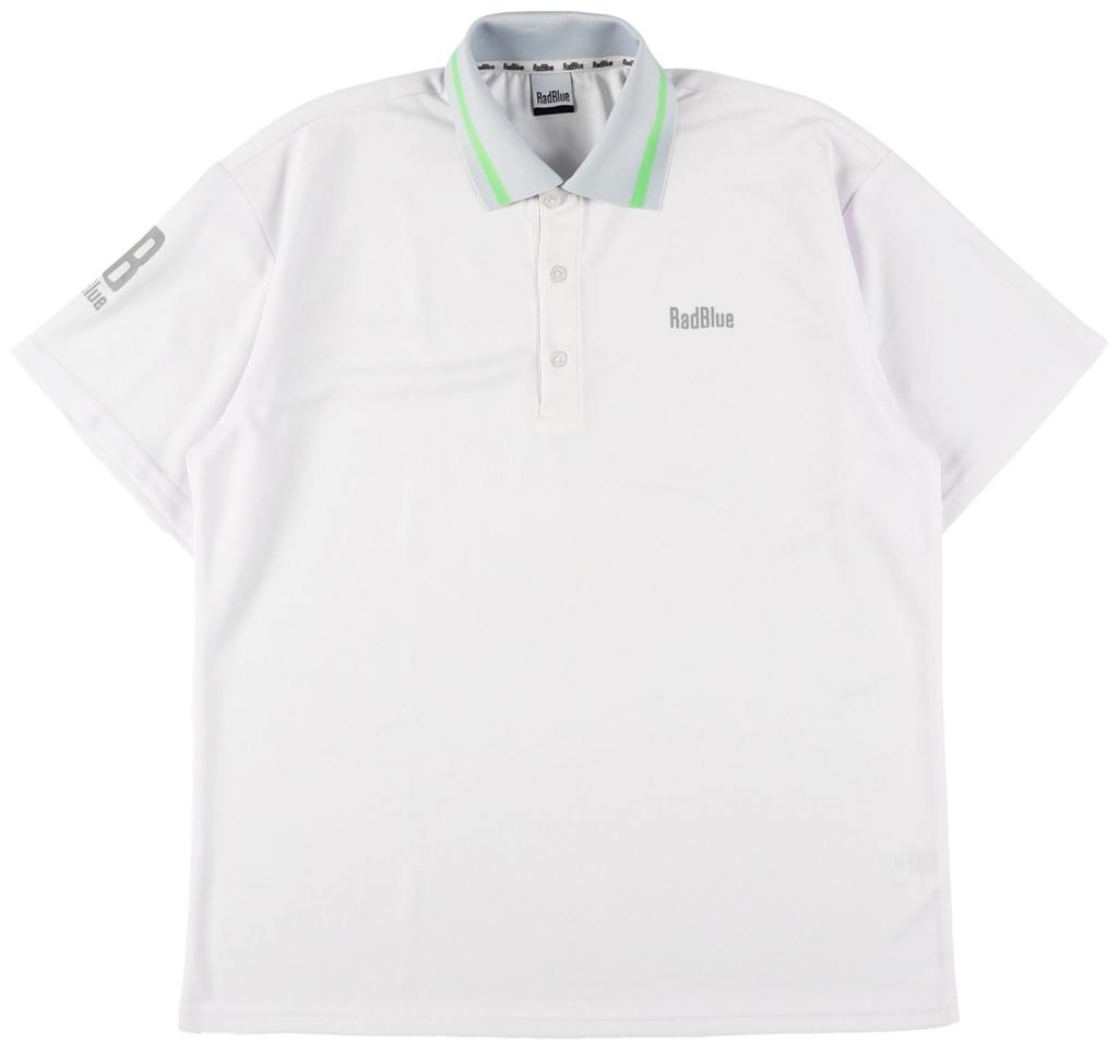 Rad Blue Golf Short Sleeve Polo Shirt Dry 250202 WHITE L (Basic Pique) / Men's /