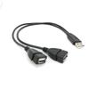 1 USB 2,0 штекер на 2-ходовой USB-разветвитель OTG адаптер питания данных разъем постоянного тока зарядный кабель удлинитель USB-порт