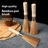 Natural Bamboo Brush Pot Brush Bamboo Pot Brush Kitchen Brush Pot Brush Artifact Bowl Brush Household Cleaning Kitchen Tools