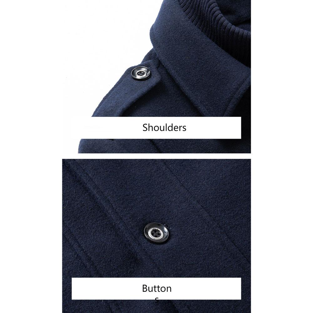 Мужское осенне-зимнее деловое шерстяное пальто с двойным воротником, морозостойкое мужское пальто, шерстяное пальто для мужчин