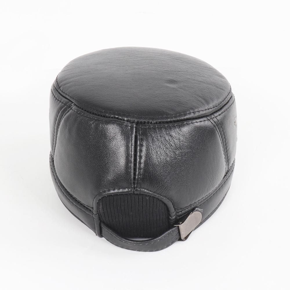 Мужские шляпы из натуральной коровьей кожи Мужские осенне-зимние шляпы из натуральной коровьей кожи Уличная теплая шапка из натуральной коровьей кожи