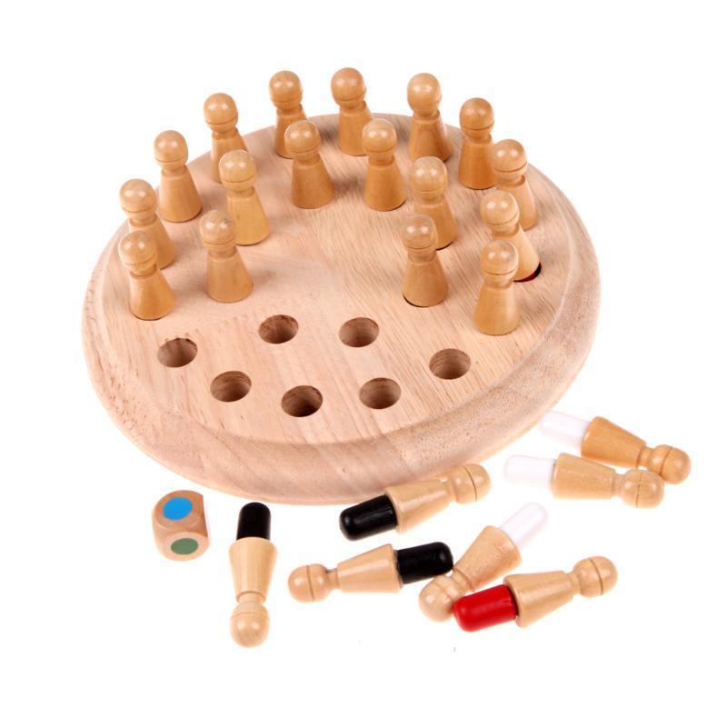 Kids Wooden Memory Match Stick Chess Game Educational Toys Gift