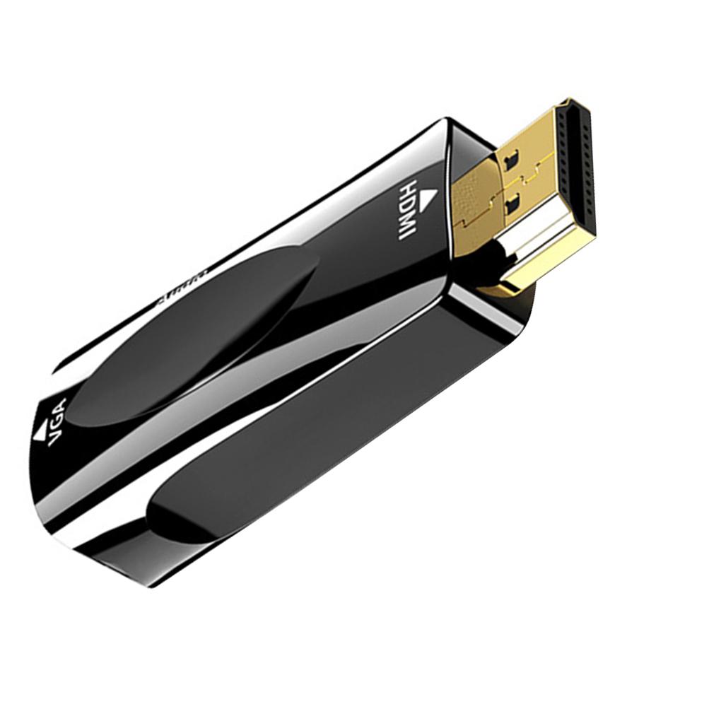 Конвертер адаптера HD в VGA Домашний конвертер адаптера Домашний офис Адаптер видео с разъемами «папа»-«мама» с аудиокабелем 3,5 мм