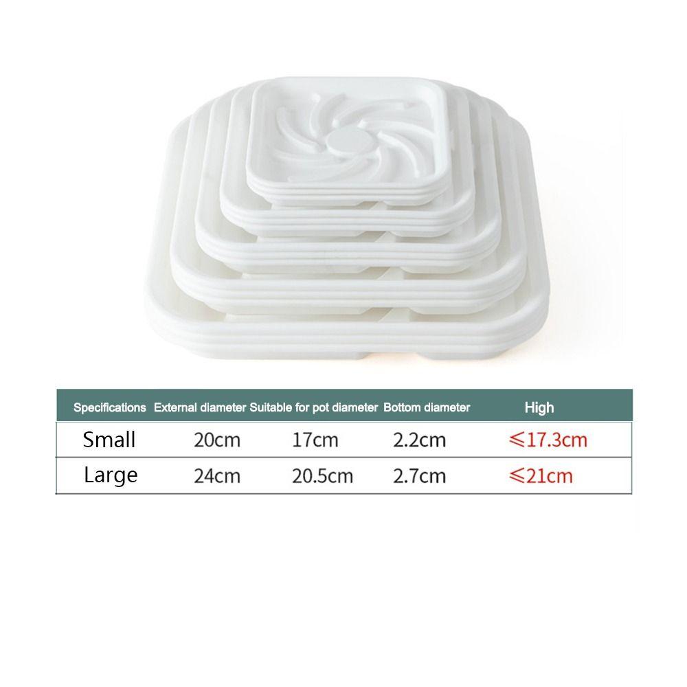 Durable Thickened Flower Pot Tray Breathable Anti-root Rot Water Tray Square Flower Tray Bottom Support
