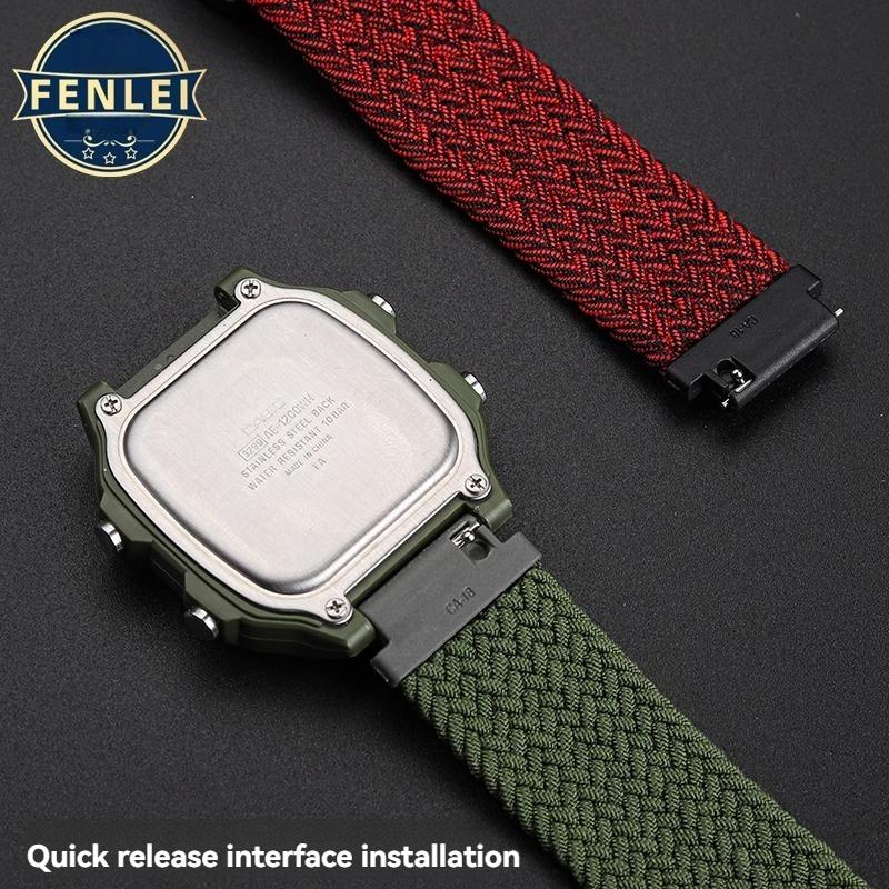 Нейлоновый ремешок для часов с быстрой заменой для Casio AE1200/1300 WS-1400H/1300/1500 A158 A159 A169 Водонепроницаемый браслет Мужской наручный ремешок 18 мм