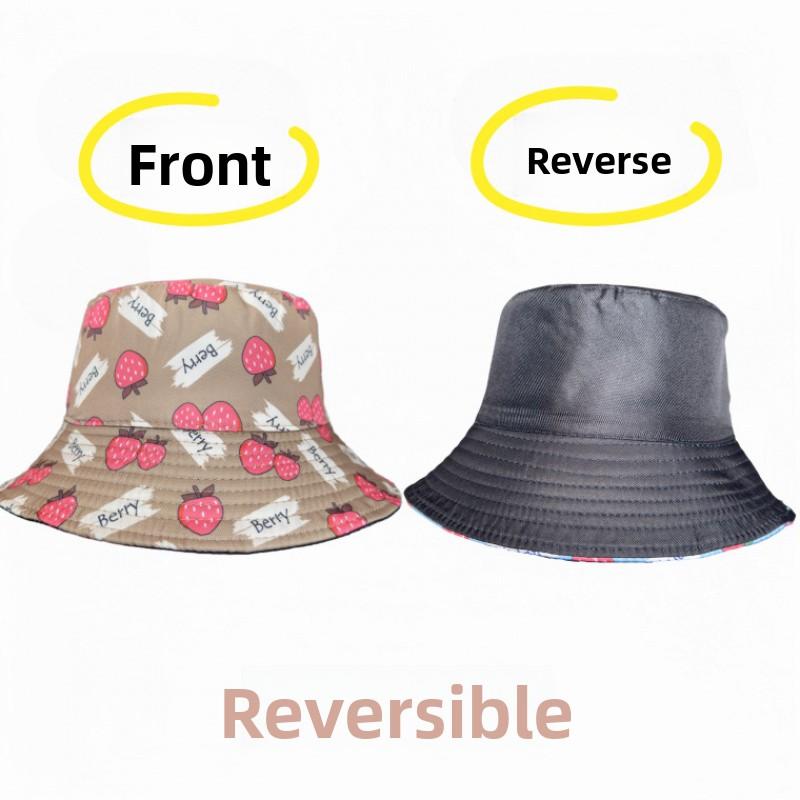 Spring and summer outdoor sun hats, versatile graffiti cartoon pattern fisherman hats, outdoor sun protection sun hats, 2-pack