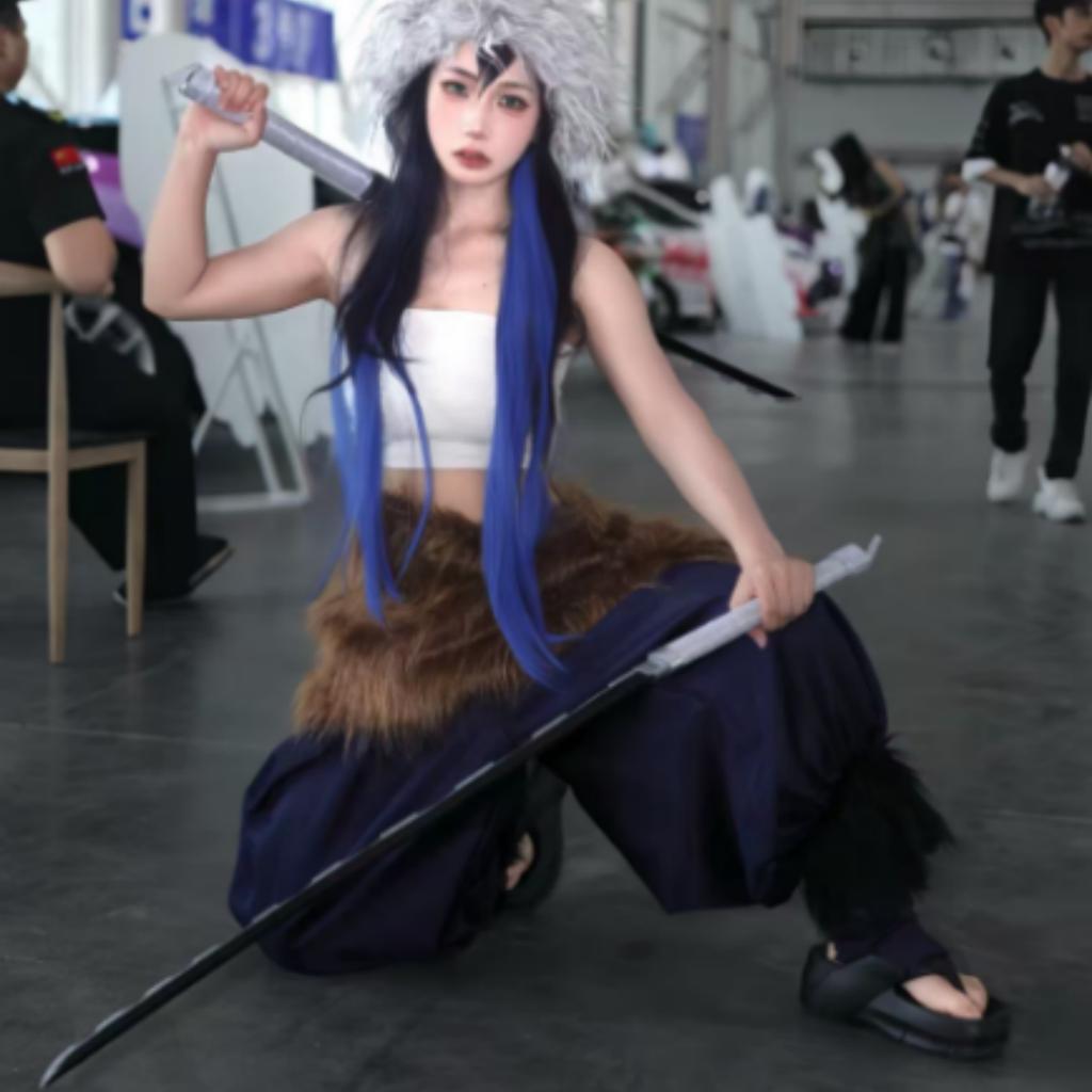 Аниме Kimetsu No Yaiba Хашибира Иноске Косплей Костюм Пакет со штанами, маскарадный костюм, штаны Истребителя демонов и маски-фартуки