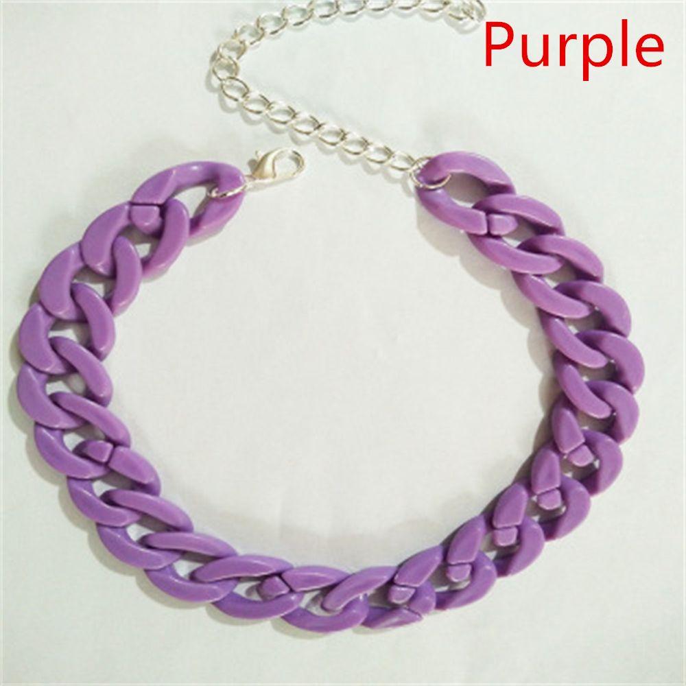 Cool Acrylic Rock Gothic Choker Chunky Chain Chain Necklace Punk Choker Pendant Hip Hop