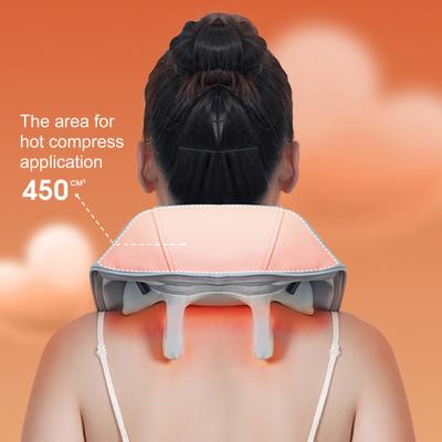 8D Массажер для шеи и плеч с подогревом Шиацу Глубокотканный Разминающий Перезаряжаемый Шейный Массажер для Снятия Мышечной Боли Портативный Массажный Коврик