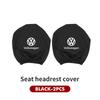 RUN1 For Volkswagen VW Car Seat Headrest Pillow Anti-Dirty Protective Cover Dustproof Scirocco Passat Polo B5 B6 B7 CC Tiguan Sharan