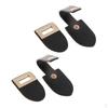 2 Pairs Black Leather Snap Sew On Buckle for Bag Clothing Decoration