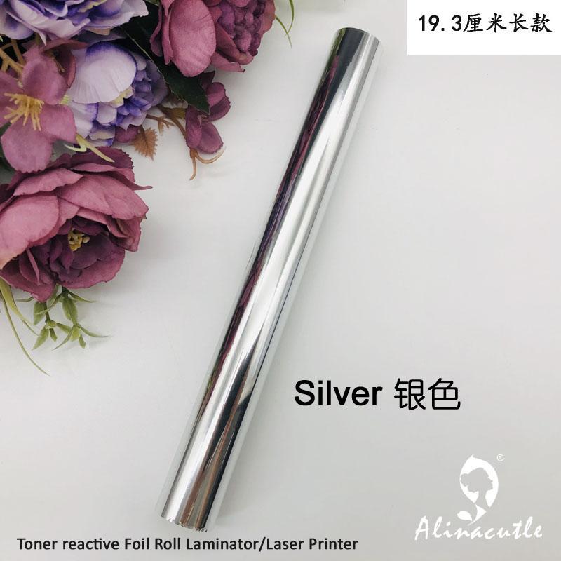 5M(длина)X19CM(Ширина) Фольгированная пленка с реактивным тонером, упаковка из ПВХ-трубки, можно использовать с ламинатором, бумажная голографическая переводная фольга