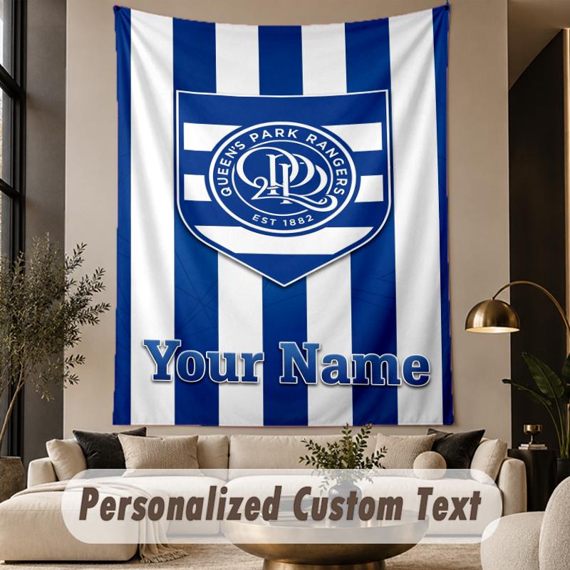 Custom Text Tapestry Queens Park Rangers FC Print Wall Tapestry Indoor Living Room Wall Decor