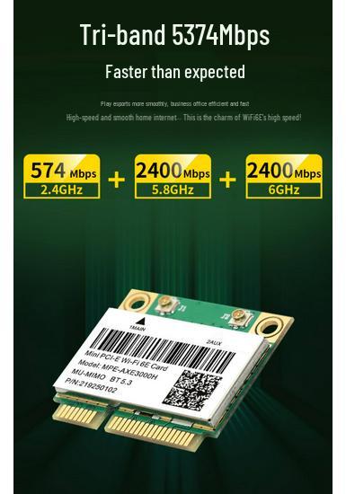 AX210 AX200 AX3000 WiFi6 Gigabit Wireless Network Card with Bluetooth 5.2 MINI PCIe