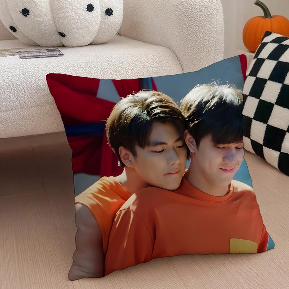 Thai TV drama BBad Buddy Series Cushion Cover Throw Pillow Cover Hidden Button Durable Polyester Chair Cushion