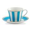 Noritake Чашка с блюдцем оба для кофе и Carnival Light Fine & (для чая), 250 куб. см, Синий, Фарфор, T002B/M-253