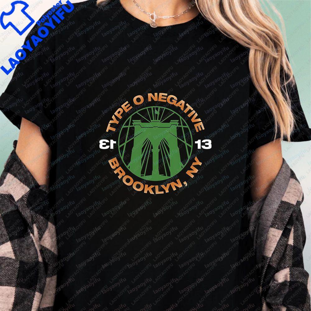 Type O Negative Loose T-shirt Short Sleeve - Unisex's and WoUnisex's Universal Pattern - Large Size - Comfortable T-shirt Top