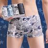 4pcs/Lot Men Cotton Underpants Male Pure Men Panties Shorts Underwear Men U Convex Boxer Printed Underwear Soft Breathable Shorts Sexy Boxers