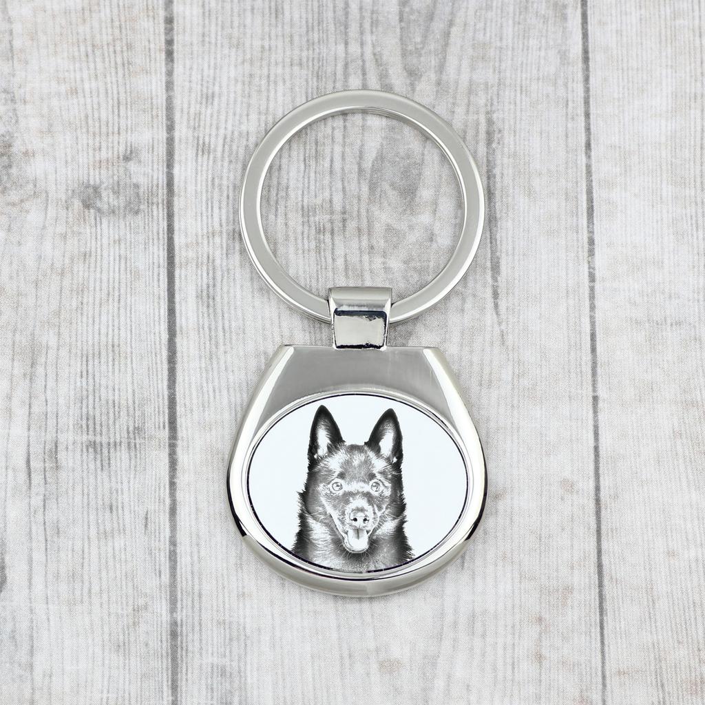 Schipperke, Little Black Devil, Little Captain - Keychain with a Dog, Keychain with a Print, Personalized Pendant from the Art-Dog Brand