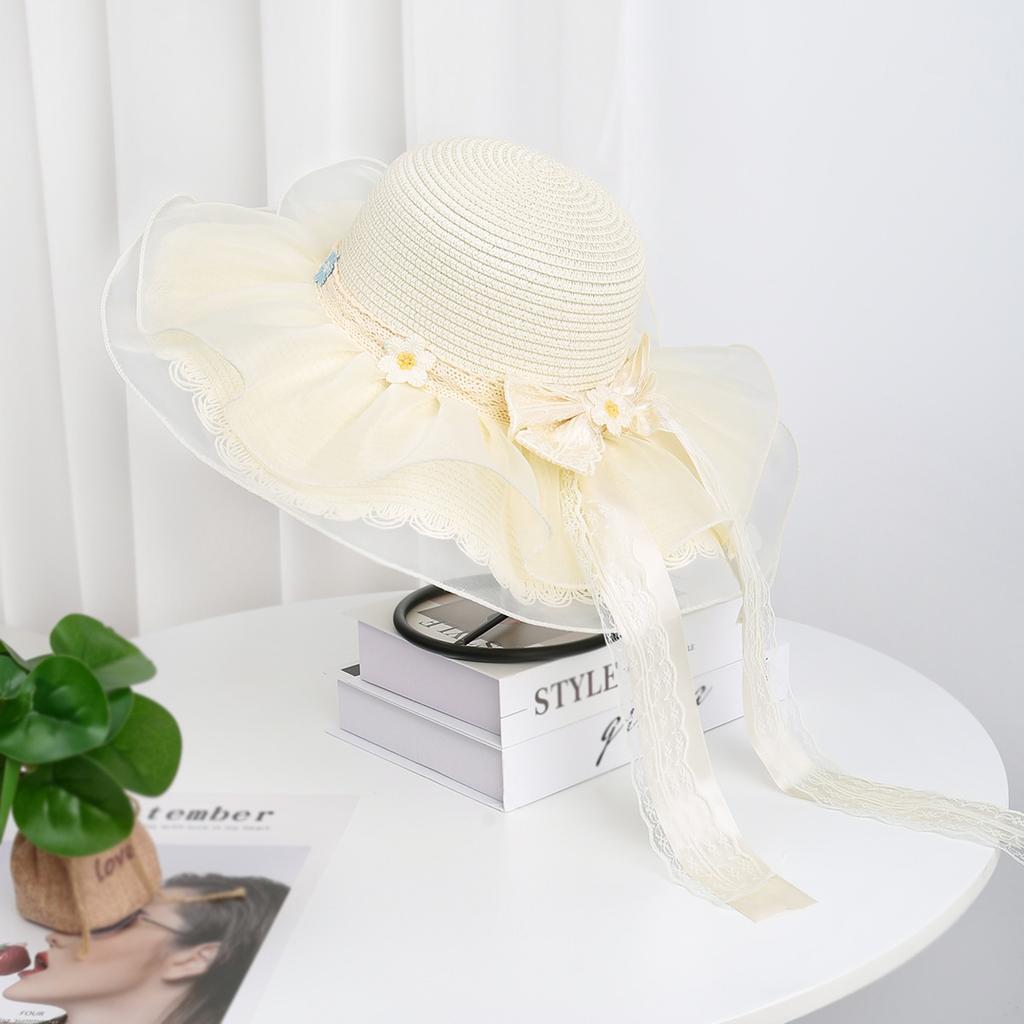 New adult straw hat summer women's sun hat fairy wind seaside beach vacation princess wear sunscreen hat