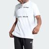 Adidas T Shirts Men's White Crew Neck Moderate Straight Fit IL8488