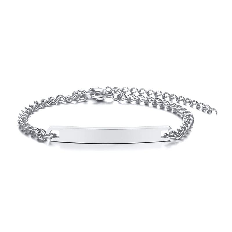 Persoanlized Custom Name Heart Bracelet,Stainless Steel Figaro Chain Link Adjustable,Engraved Gift for Boy Girl