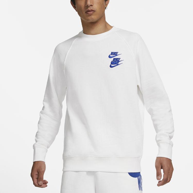Nike Спортивная одежда Пуловер с вышитым логотипом Swoosh, мужские топы, белые DD0883-100