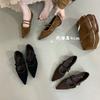 2025 Autumn and Winter New French Retro Pointed Head Shallow Mouth Single Shoes Women's Versatile Suede Word with Mary Jane Shoes