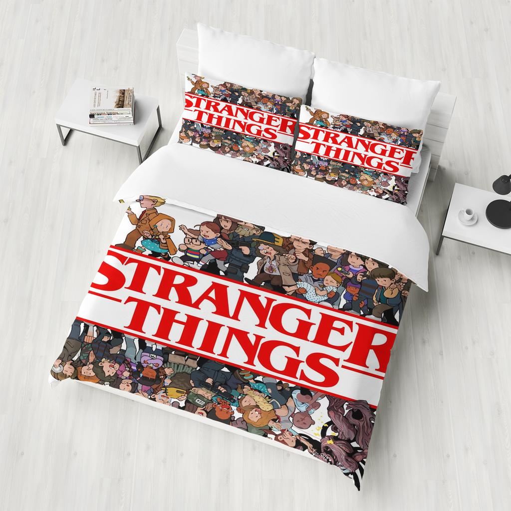 Набор пододеяльников Stranger Things Комплекты постельного белья Пододеяльники Размер King Size 3D Детский комплект постельного белья