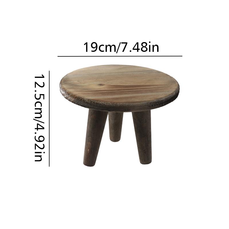1 шт. Подставка для растений, стол, маленький круглый табурет, современная деревянная скамья, держатель для цветочного горшка в стиле ретро, реквизит для фотосъемки 19x12,5 см/23x16,5 см