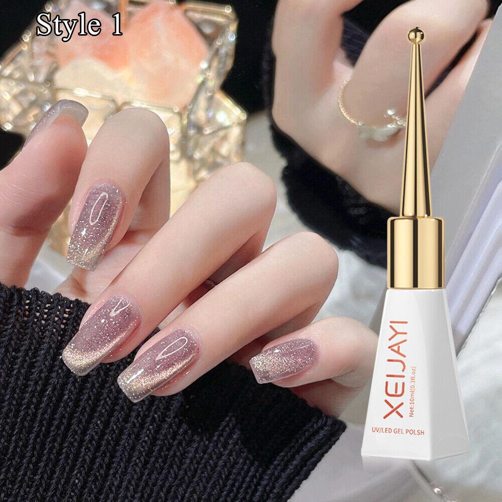 Магнитный гель-лак Aurora Crystal Cat Eye Gel Polish для ногтей, замачиваемый УФ-гель для ногтей