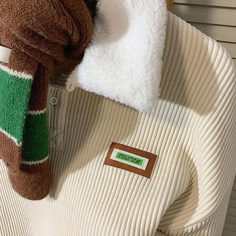 Мужские и женские рубашки поло Y2K Plus из бархата и вельвета, свитера, качественные зимние пуховики для мужчин, корейская осенняя одежда, толстовки