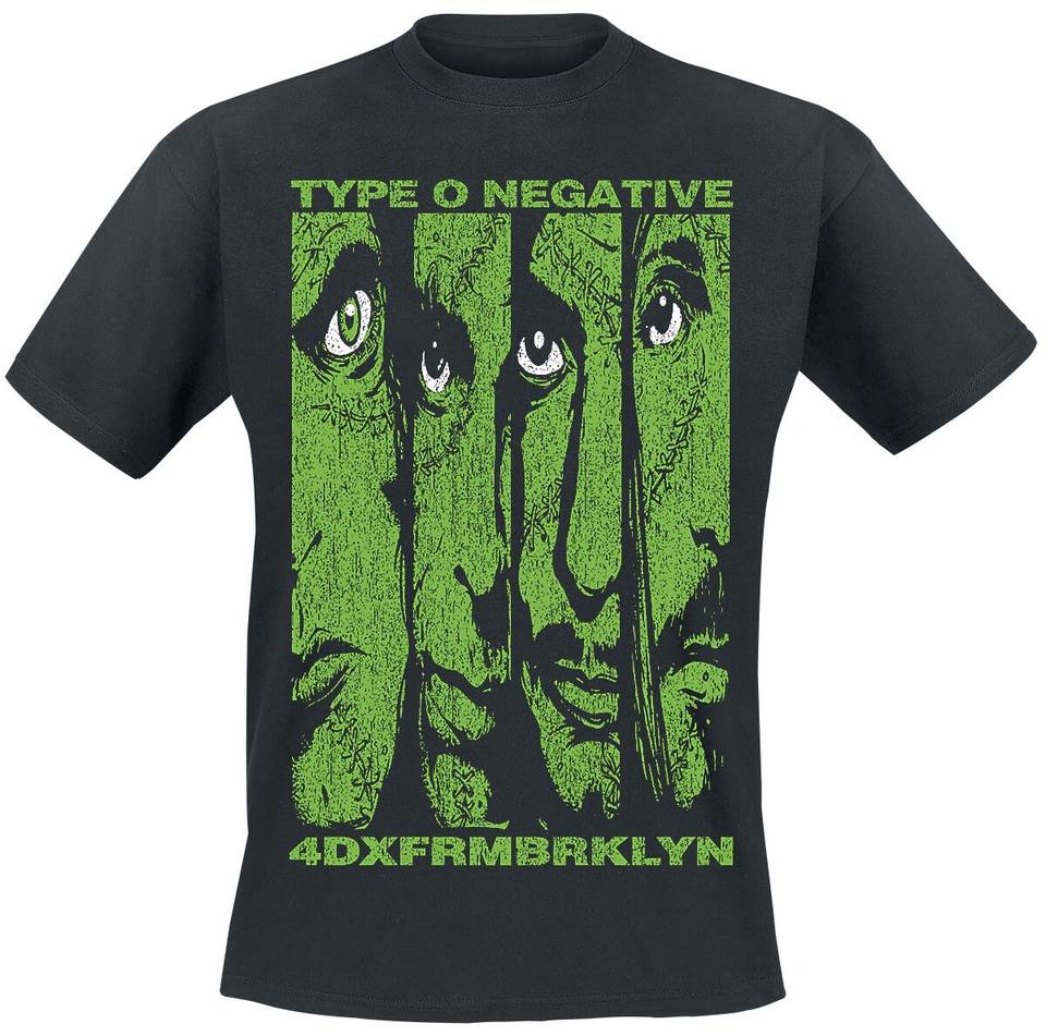 Тип O Negative 4 Dead From Brooklyn Принт Лица Хлопковая Футболка Мужчины Женщины Готическая Металлическая Группа Унисекс Футболка