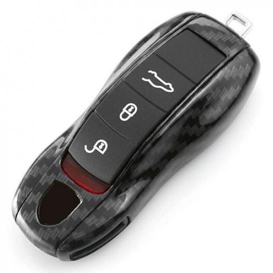 ABS Carbon Fiber Remote Key Cover Case Fob For Porsche Panamera Cayenne Macan SU