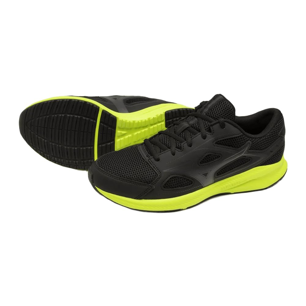 Mizuno Кроссовки Maximizer 26 для бега Поездки на работу или учебу Кроссовки для пробежек Спортивные упражнения Черный x Угольный x Лайм 25.5 см 3E