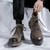 Мода 2024 года, новые мужские рабочие ботинки для улицы, классические мужские ботинки с высоким берцем, качественные замшевые кожаные мужские ботинки, роскошные ботильоны для мужчин
