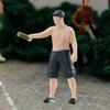 1:64 Miniature Figure Human Model Drinking Brother DIY Ornaments Tiny People Figurine Resin