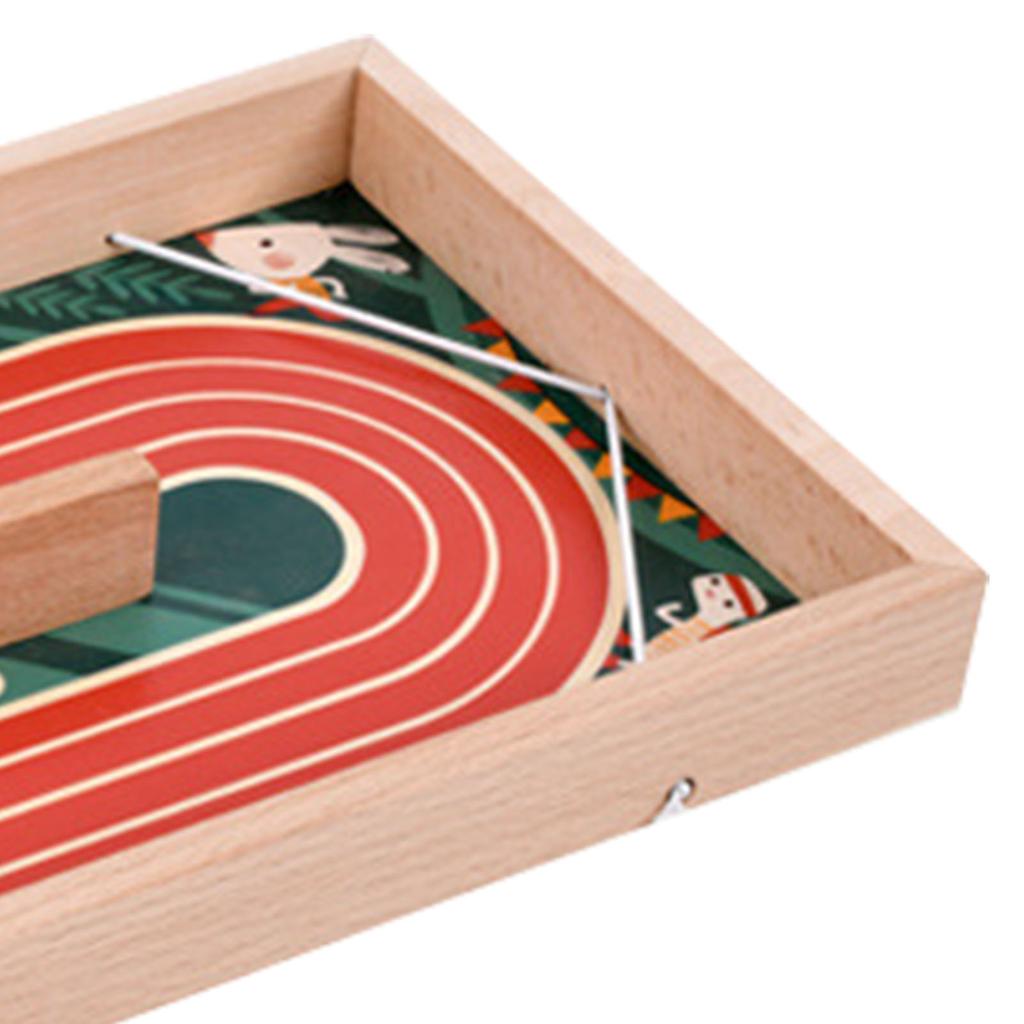 Kids Wooden Table Hockey Game Interactive Educational Endless Fun Fast Sling Desktop Game