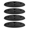 4PCS Boat Folding Cleat 5in Nylon 3 Hole High Strength Black Flip Up Dock Cleat for Marine Yacht With Installation